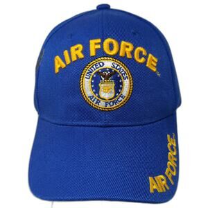 JWM Baseball Cap Blue One Size US Air Force Seal Wings Embroidered Strapback Hat
